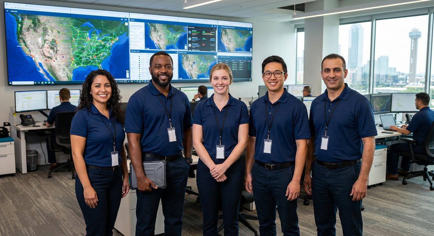 Safe Ride Auto Transport team in Dallas dispatch center